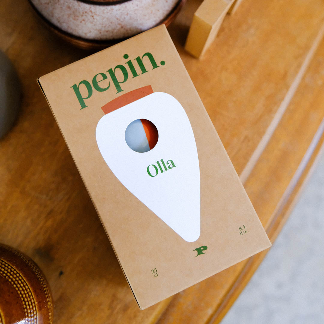 Olla - Rayé orange et bleu