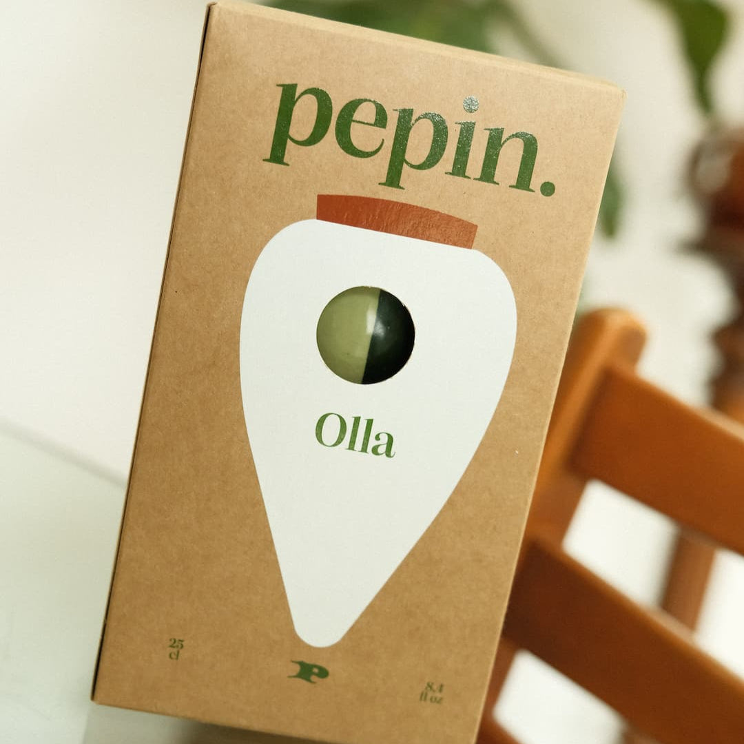 Olla - Green and green striped