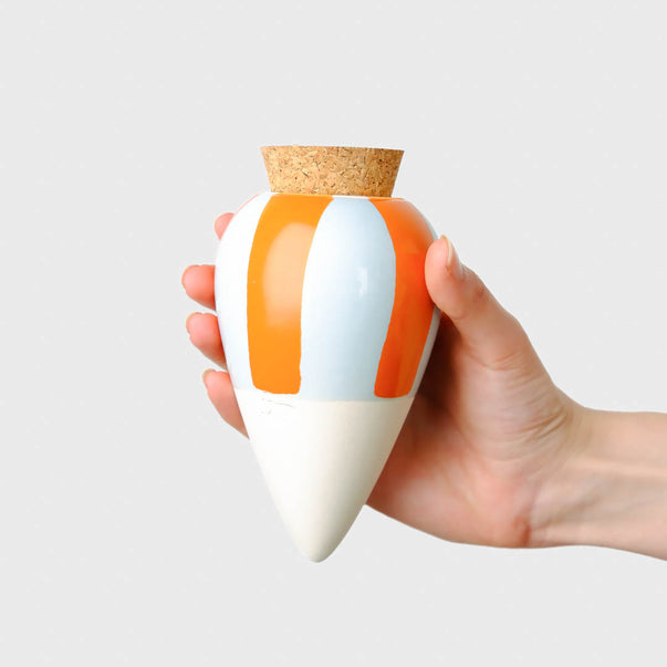 Olla - Rayé orange et bleu