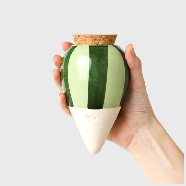 Olla - Green and green stripe