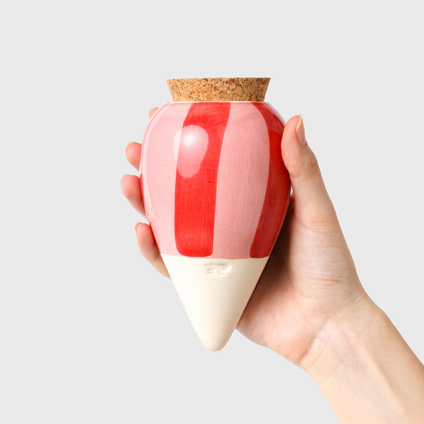 Olla - Pink and Red Stripe