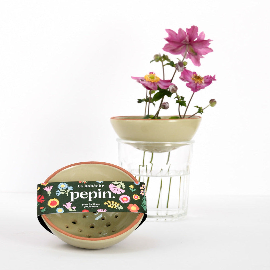 Flower bobèche - Sage green